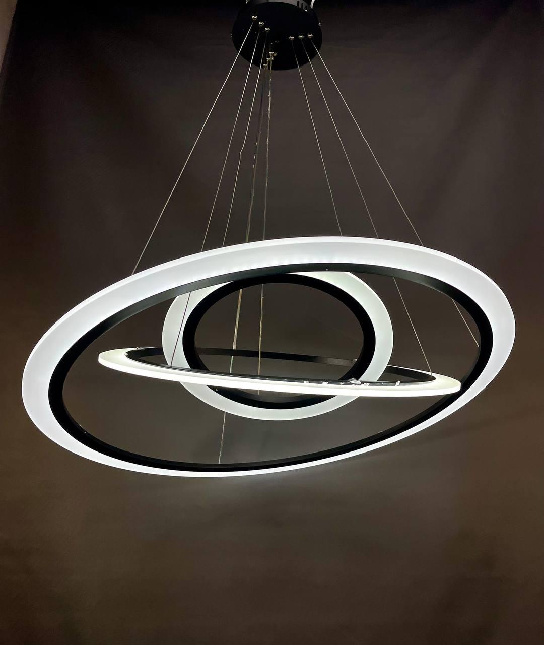 Люстра светодиодная Zilini ER020/80/60/40 110W Черный (27352817) - фото 3