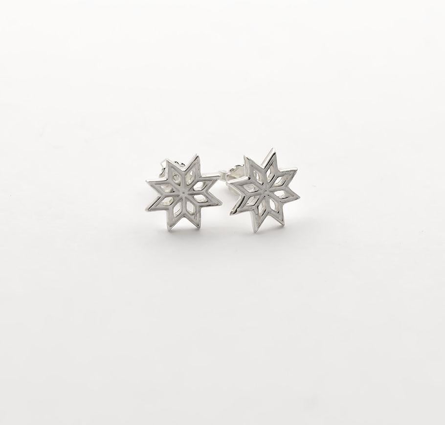 Пусеты оберег Maxi Silver 6838 Алатырь (86838)