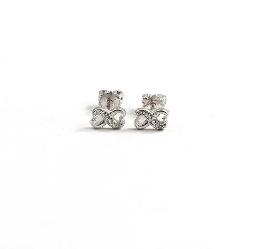 Серьги гвоздики Maxi Silver 7452 Бесконечность (87452)