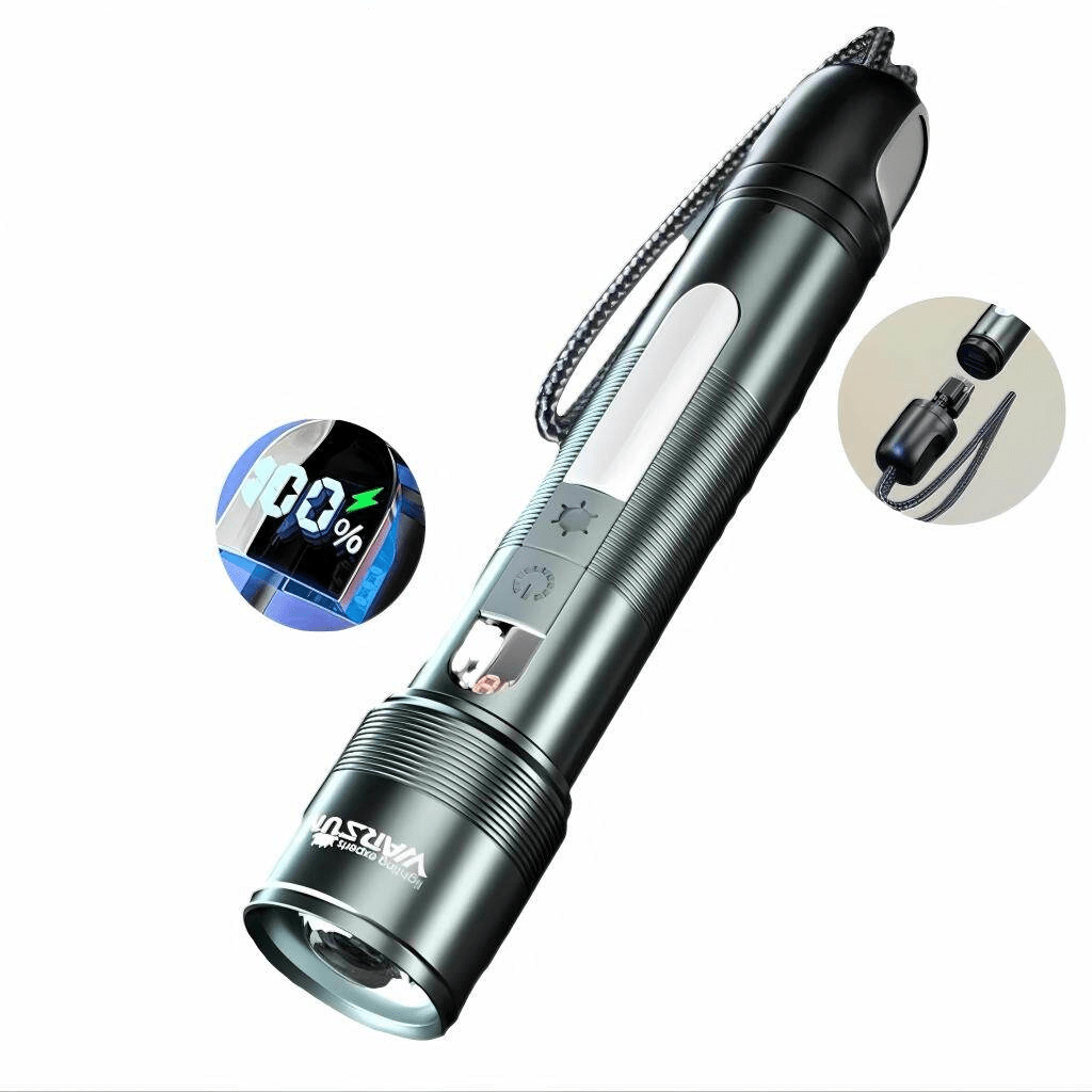 Ліхтар акумуляторний Warsun NB011000lm USB Type‑C 18650 на 2800 mAh з функцією Powerbank бокове світло Сірий (FLASH‑WARSUN‑NB01) - фото 2 Ліхтар акумуляторний Warsun NB011000lm USB Type‑C 18650 на 2800 mAh з функцією Powerbank бокове світло Сірий (FLASH‑WARSUN‑NB01) - фото 2