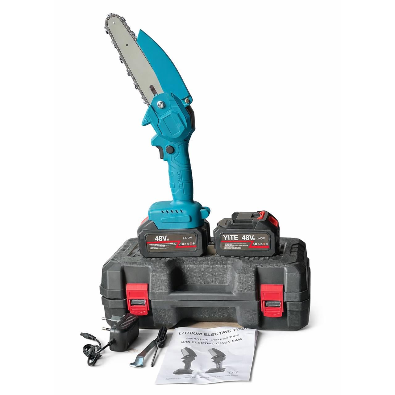 Электропила аккумуляторная 6" 15 см с двумя аккумуляторами в кейсе (ea7cb38e)