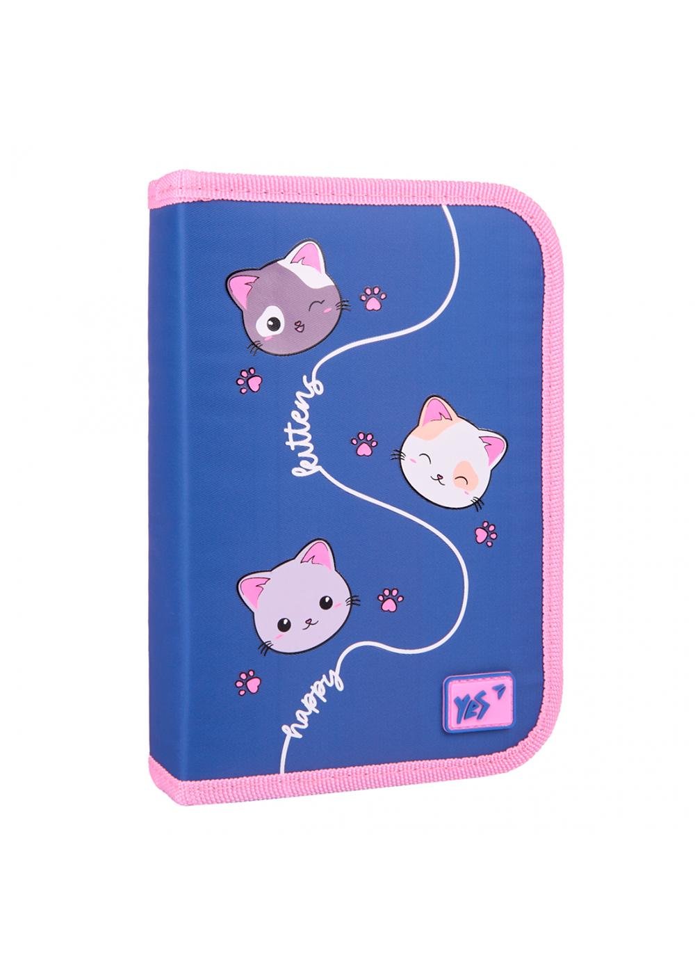 Пенал жесткий YES одинарный с двумя клапанами HP-04 Meow-Meow (533623)
