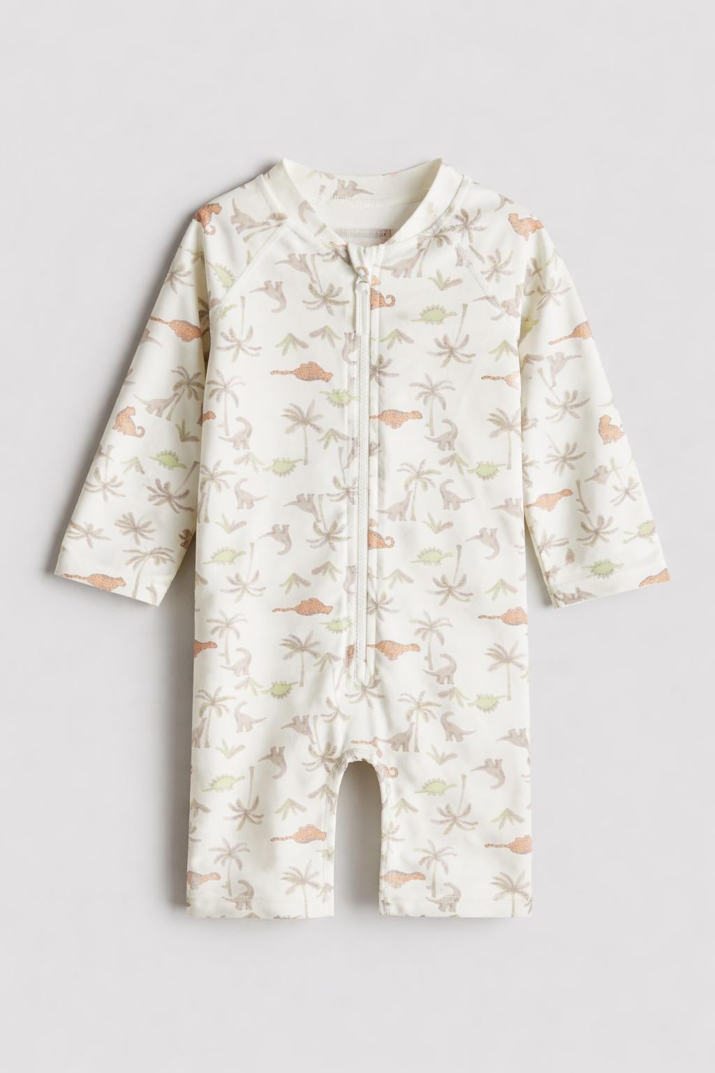 Купальный комбинезон H&M Пальмы 1119318 98-104 см Молочный