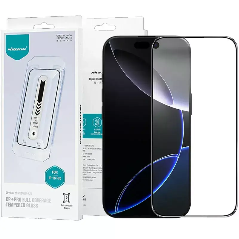 Защитное стекло Nillkin Amazing CP+ PRO Full Glue для Apple iPhone 16 Pro Max Black (0.25 mm) с аппликатором - фото 2 Защитное стекло Nillkin Amazing CP+ PRO Full Glue для Apple iPhone 16 Pro Max Black (0.25 mm) с аппликатором - фото 2