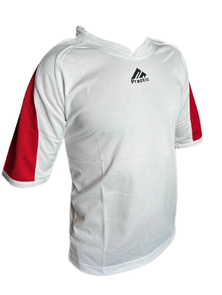 Футболка спортивна Practic однотонна S 155-175 см Біло-червоний (239)