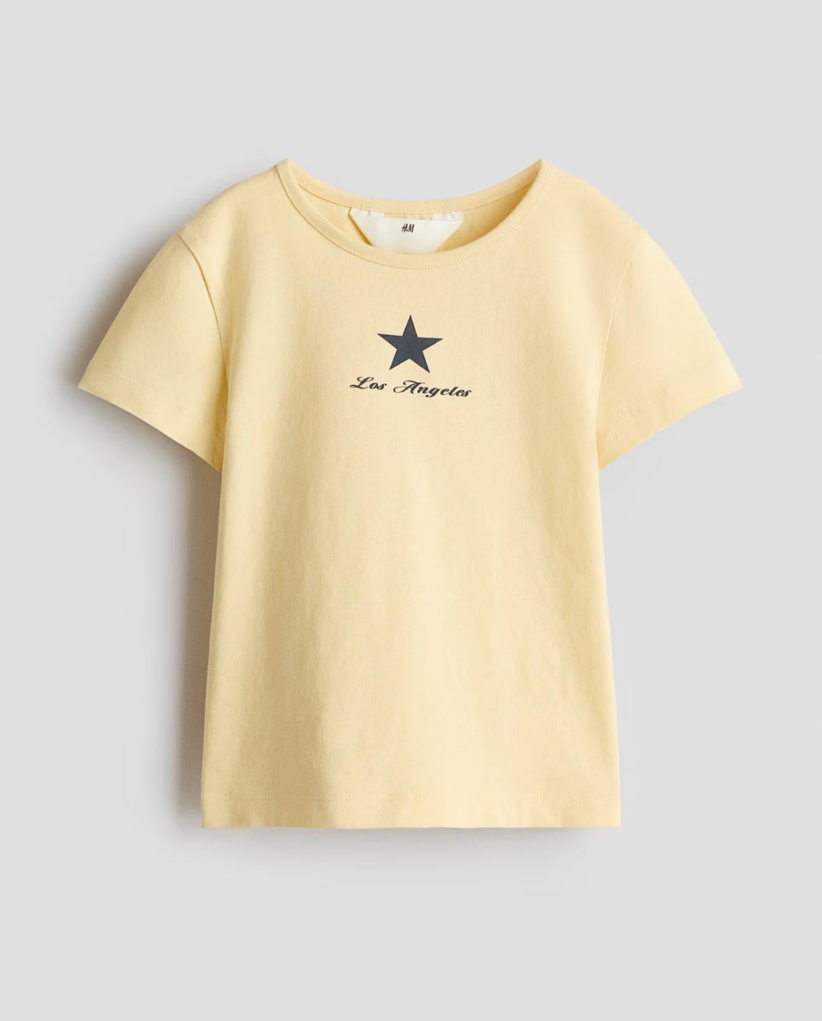 Футболка детская H&M 134-140 см Желтый (4310)