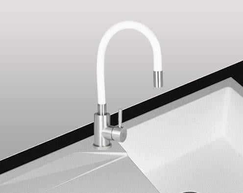 Змішувач для кухні гнучкий Continent GRO i15 Білий (28613715) - фото 5