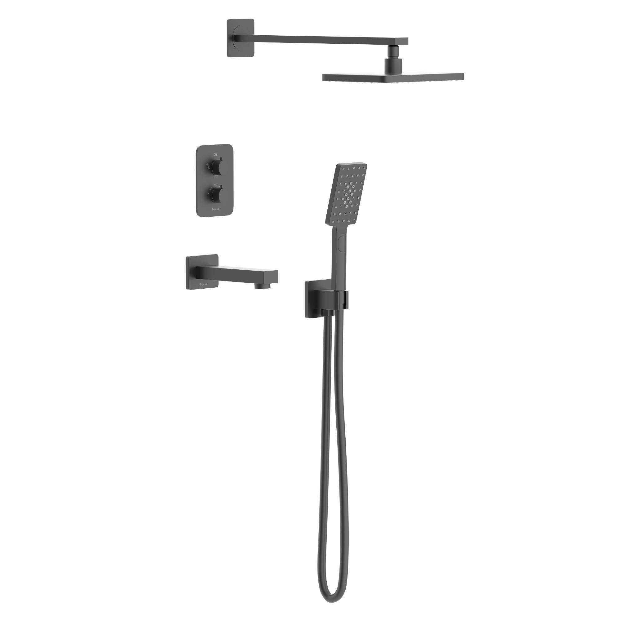 Душевая система скрытого типа Imprese Bilovec t04800910STC с верхним душем Черный (253635)