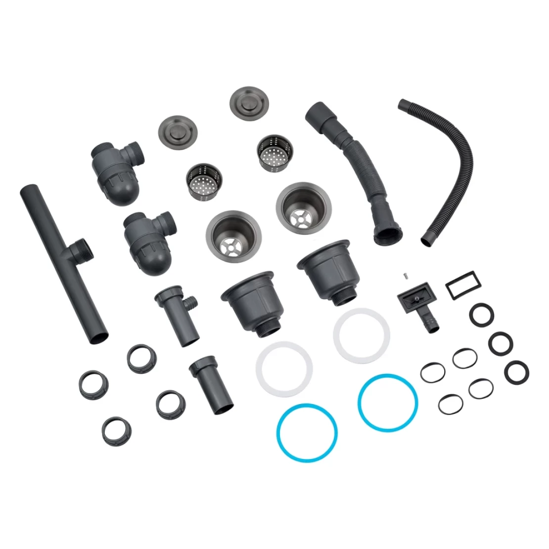 Мийка для кухні подвійна Kroner KRP Schwarze 7843ZHM PVD 3/1 мм Чорний (CV022797) - фото 9