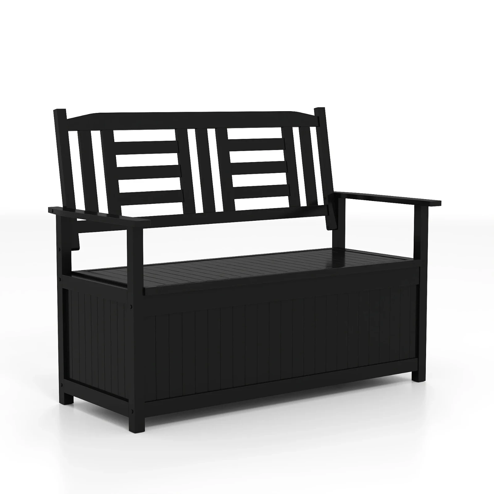 Сундук для хранения из пластика 123x68x96 см Черный (COSTWAY-01626)