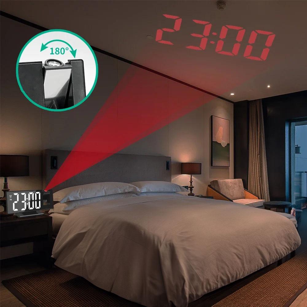 Часы электронные настольные с проектором LED - фото 4