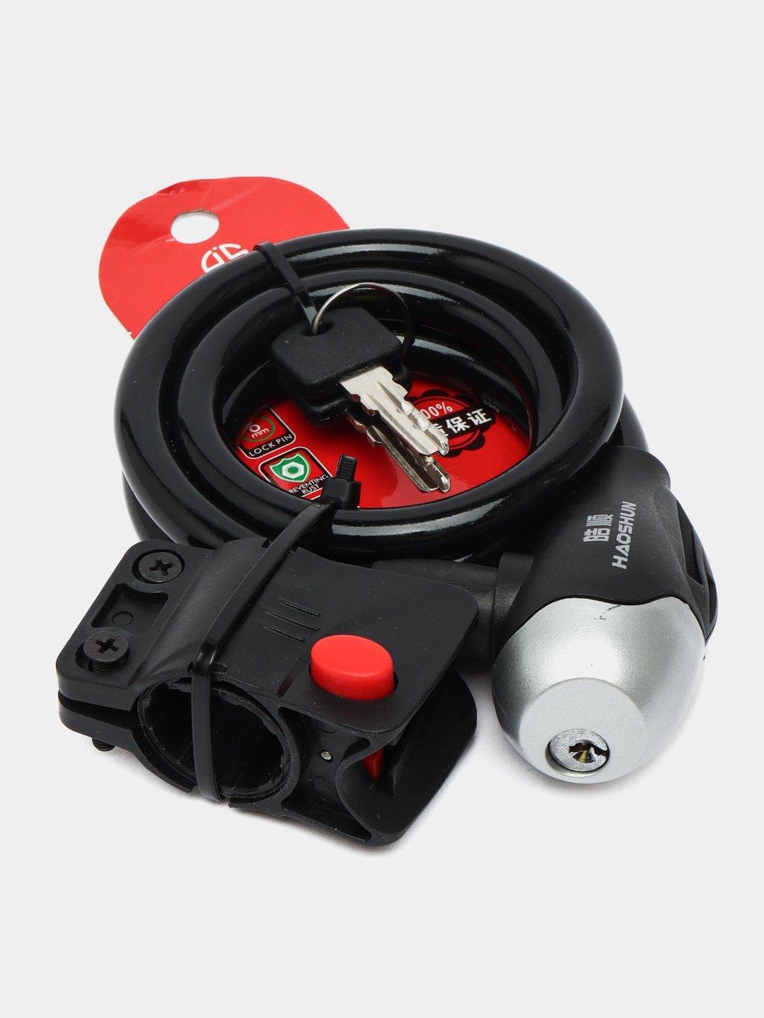 Замок тросовий велосипедний на ключі з кріпленням 10х1000 мм (28766618) - фото 4