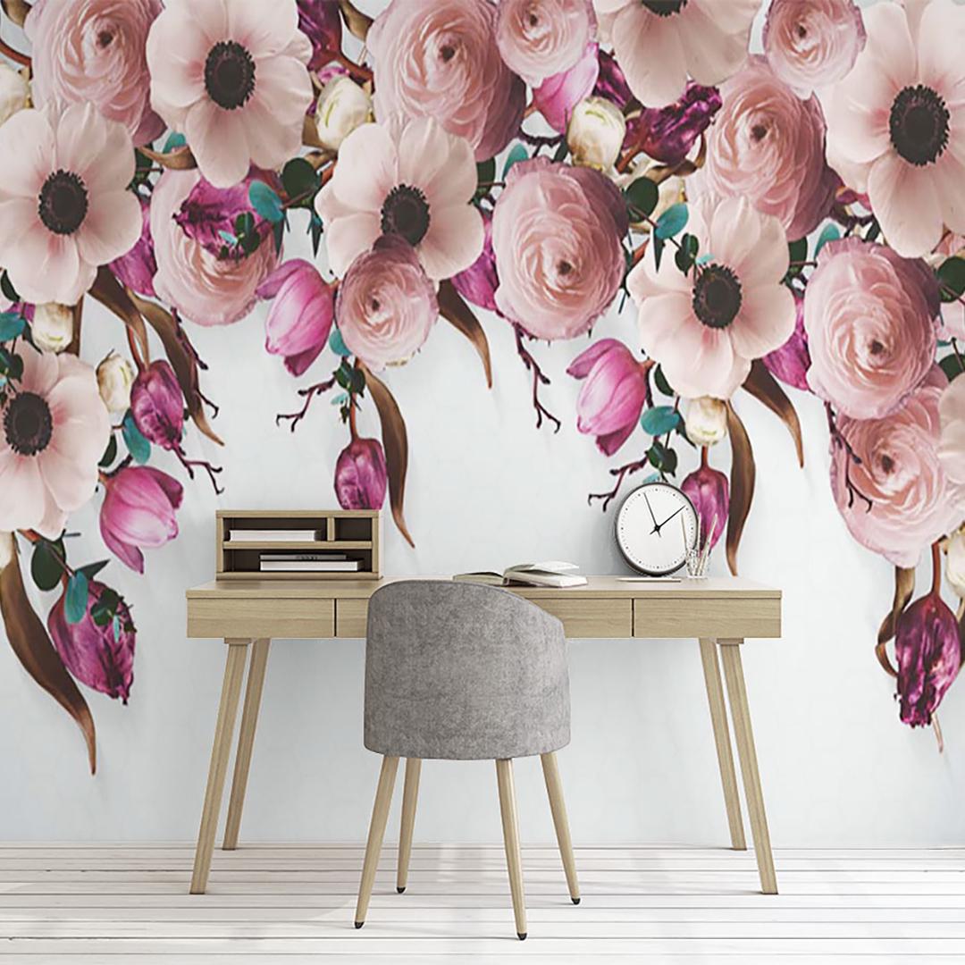 Фотообои Artside Пионы на стене 116032020177