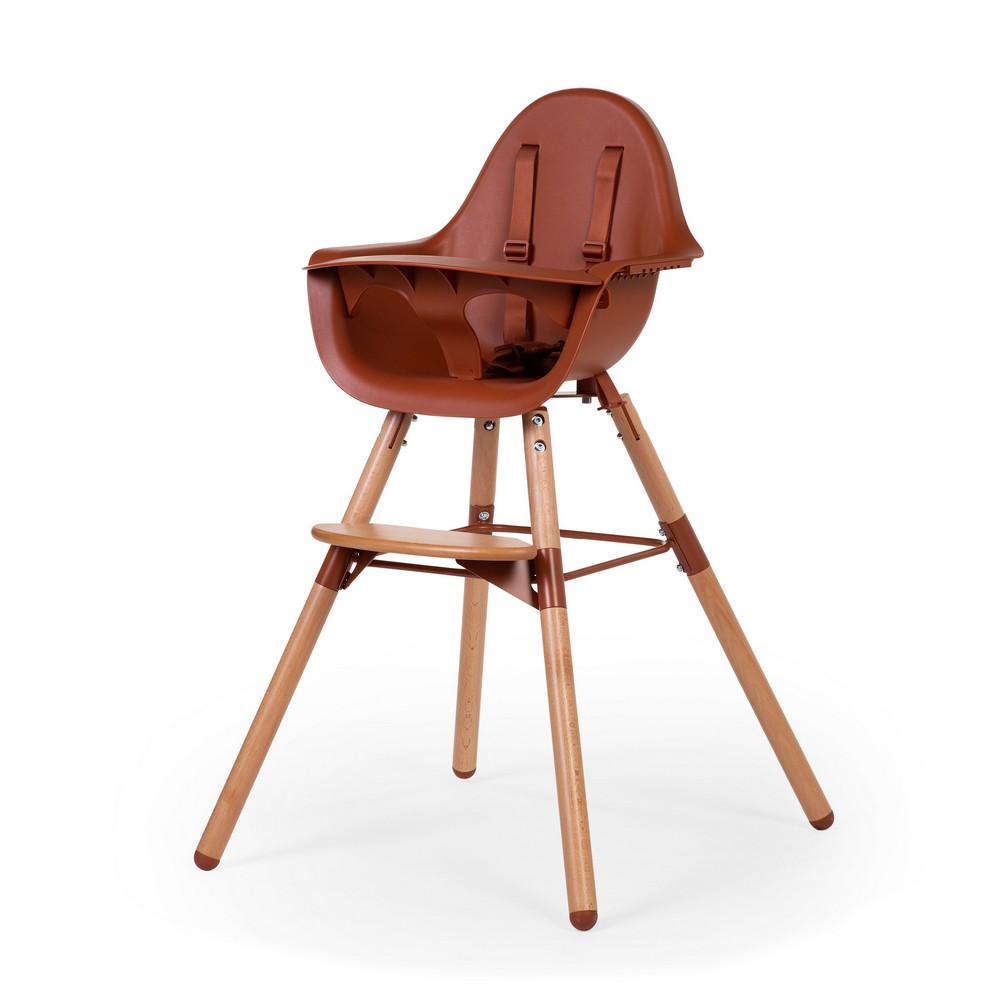 Стул для кормления Childhome Evolu 2 с бампером Natural/Rust (CHEVOCHRU)