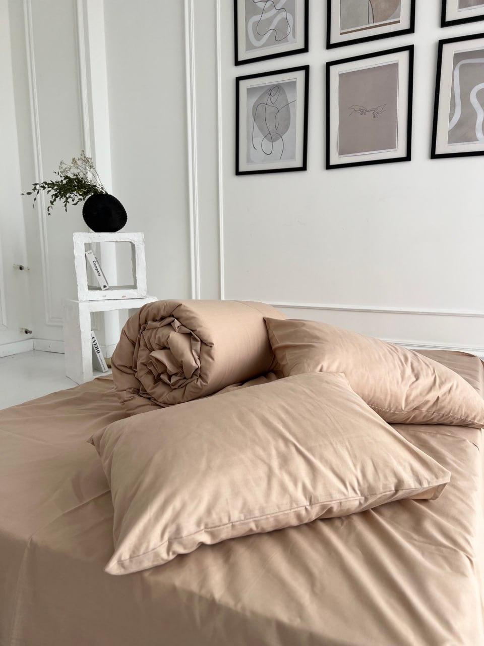 Комплект постільної білизни Двоспальний 180х210 наволочка 50х70 2шт Беж (П4К-Post-ukr-0015-22) - фото 6 Комплект постільної білизни Двоспальний 180х210 наволочка 50х70 2шт Беж (П4К-Post-ukr-0015-22) - фото 6