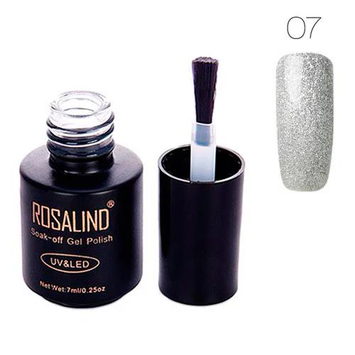 Гель-лак для ногтей маникюра Rosalind 7 мл шимер для UV LED 07 Silver (313380) Гель-лак для ногтей маникюра Rosalind 7 мл шимер для UV LED 07 Silver (313380)