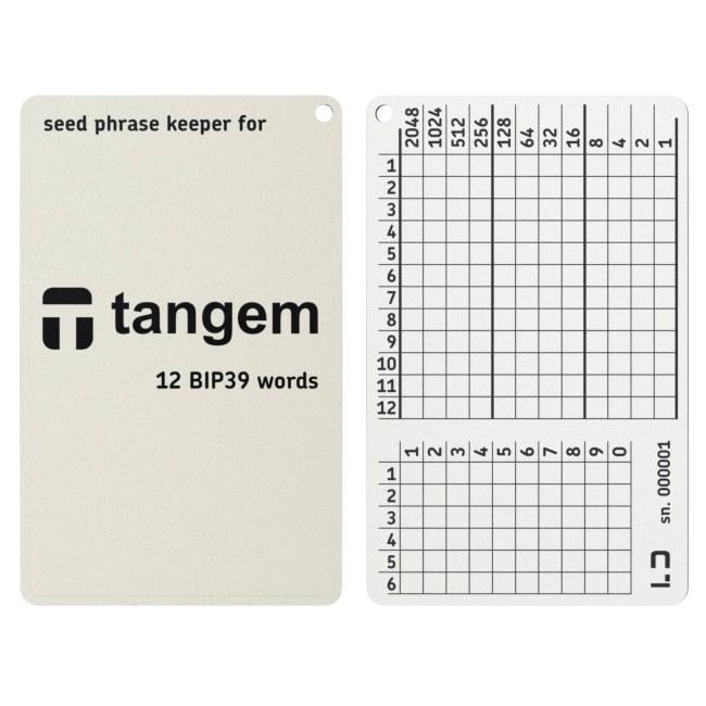 Планшет мнемонический Lapua Seed Phrase Keeper for Tangem 12 BIP39 слов/6 PIN цифр 3 шт. (LSPKT/34078956)