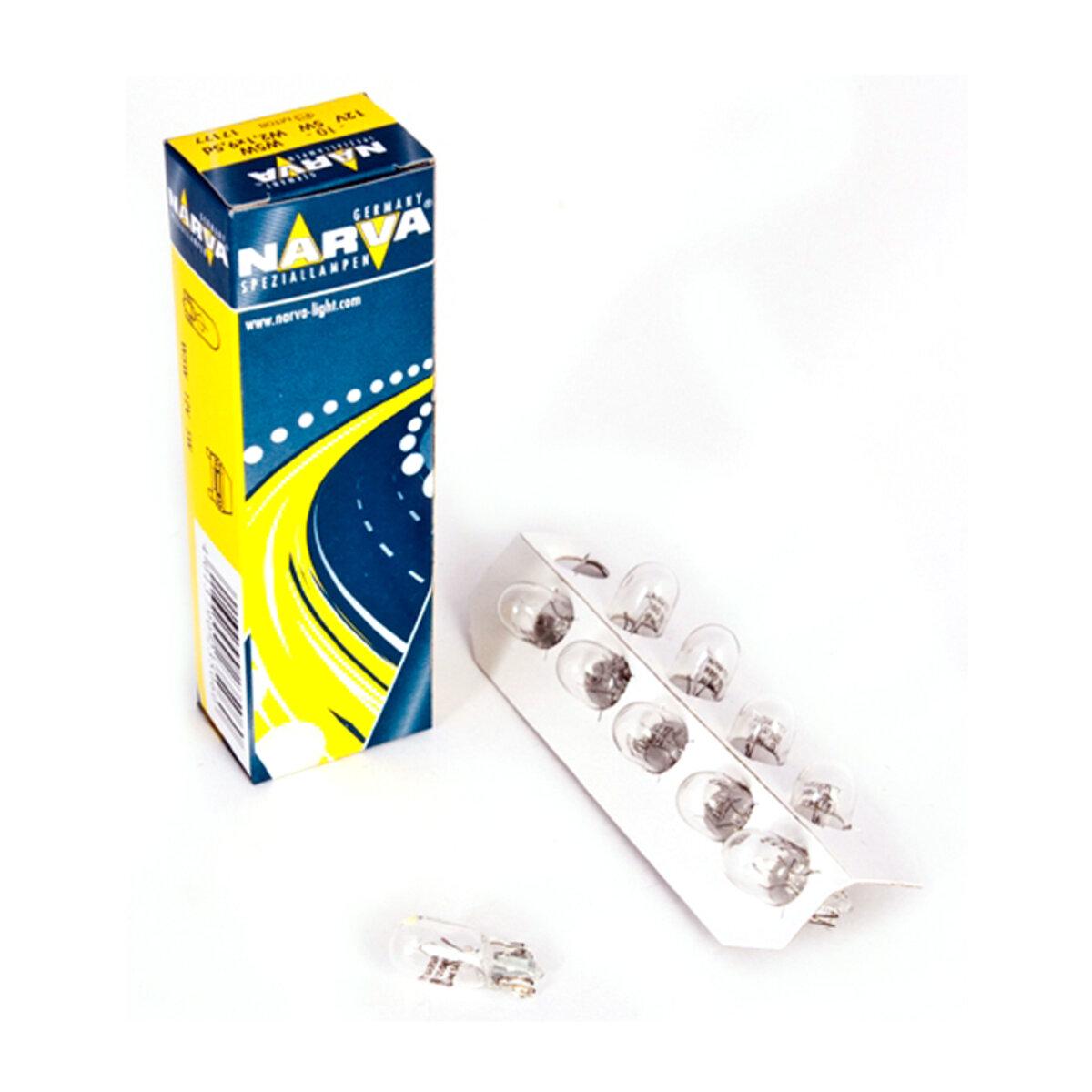 Автомобільна лампа розжарювання Narva W5W 12V 5W W2,1X9.5d 10 шт. (2560-7d78c)