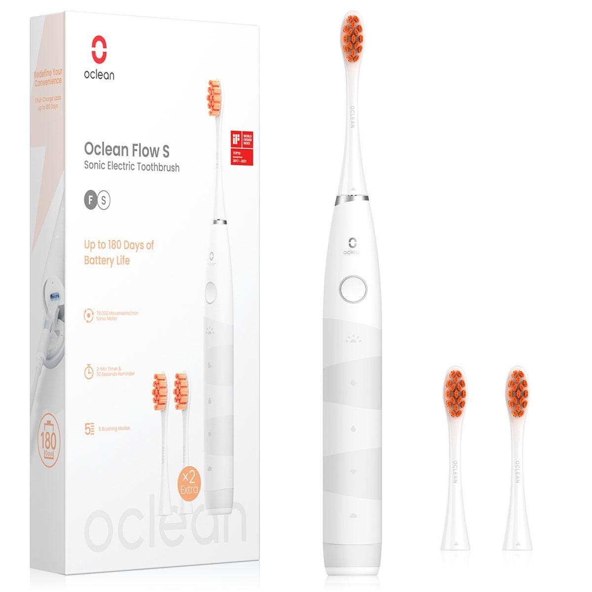 Электрическая зубная щетка Oclean Flow S Sonic Electric Toothbrush White (00-00069532)