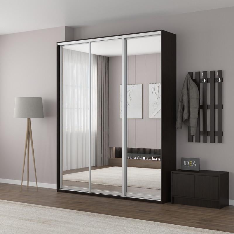Шафа-купе Idea серія 6 дзеркало190х60х210 см Венге темний (1557) Шафа-купе Idea серія 6 дзеркало190х60х210 см Венге темний (1557)