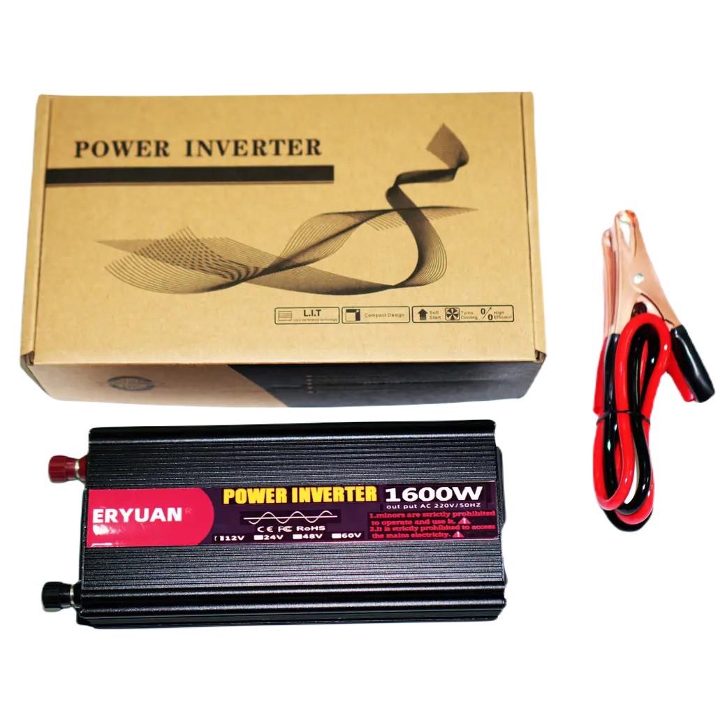 Преобразователь напряжения Eryuan 1600 W DC/AC 12-220 V с вольтметром Black (3_04113) - фото 6 Преобразователь напряжения Eryuan 1600 W DC/AC 12-220 V с вольтметром Black (3_04113) - фото 6