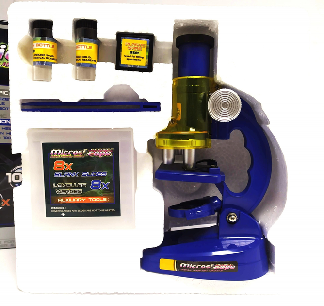 Микроскоп для детей С 2107 с аксессуарами в коробке (5615) - фото 3 Микроскоп для детей С 2107 с аксессуарами в коробке (5615) - фото 3