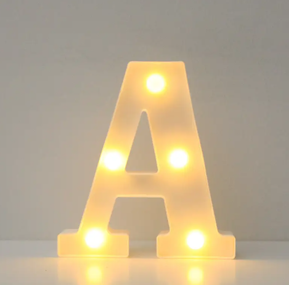 Буква объемная А Led маленькая 16x14 см Белый (553105)