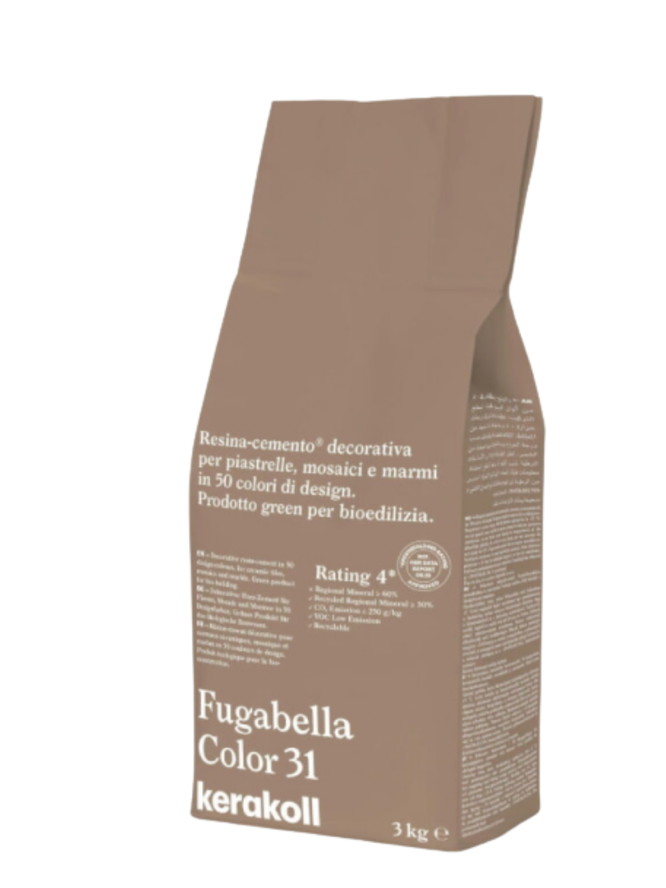 Фуга для швов Kerakoll Fugabella Color-31 3 кг Коричневый (KFG31) Фуга для швов Kerakoll Fugabella Color-31 3 кг Коричневый (KFG31)