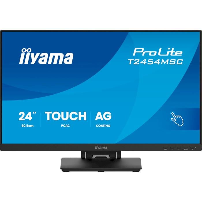 Монитор сенсорный Iiyama ProLite T2454MSC-B3AG IPS 1920x1080 80 Гц 300 кд/м2 23,8" Black (32202055)