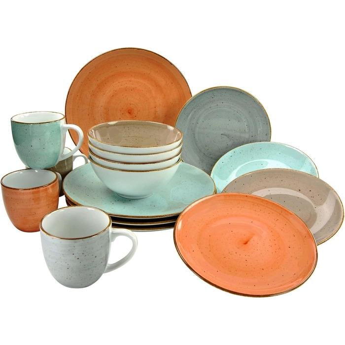 Столовий сервіз Creatable Vintage Nature на 4 персони 16 пр. Різнокольоровий (33494297)