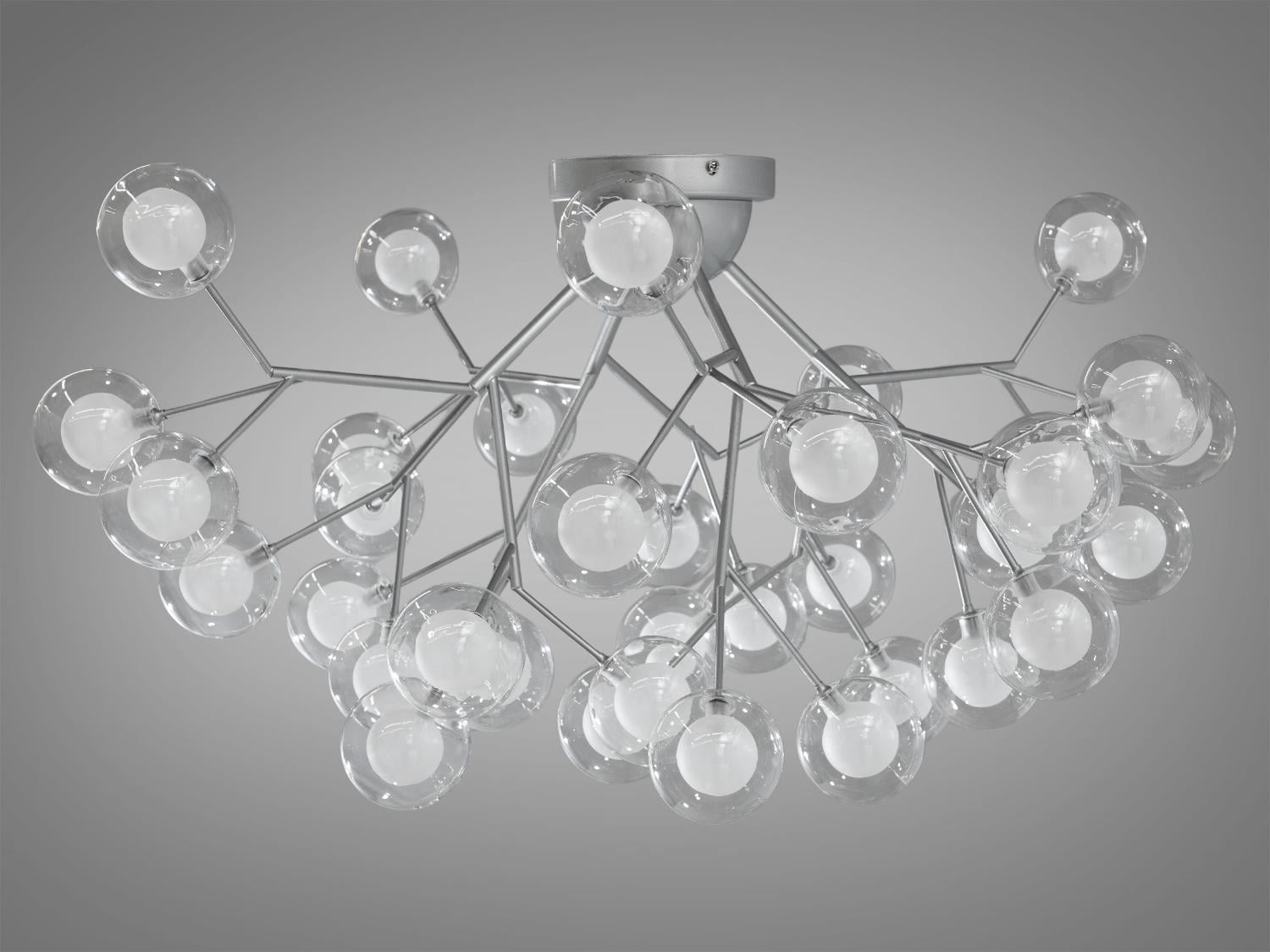 Люстра потолочная Светлячок 36 ламп Хром сатин (X887-36B SL)