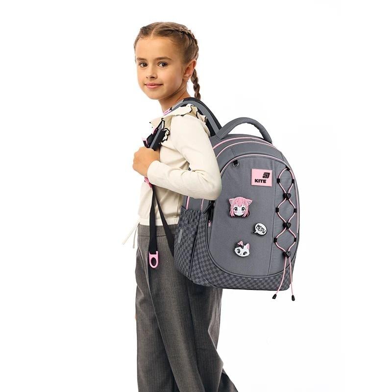 Школьный рюкзак KITE Education Meow 18 л Серый (K26-700M-3)