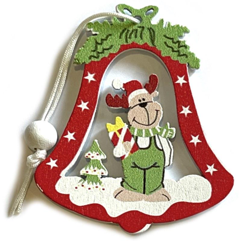 Іграшка ялинкова дерев'яна Happy New Year (581-4)