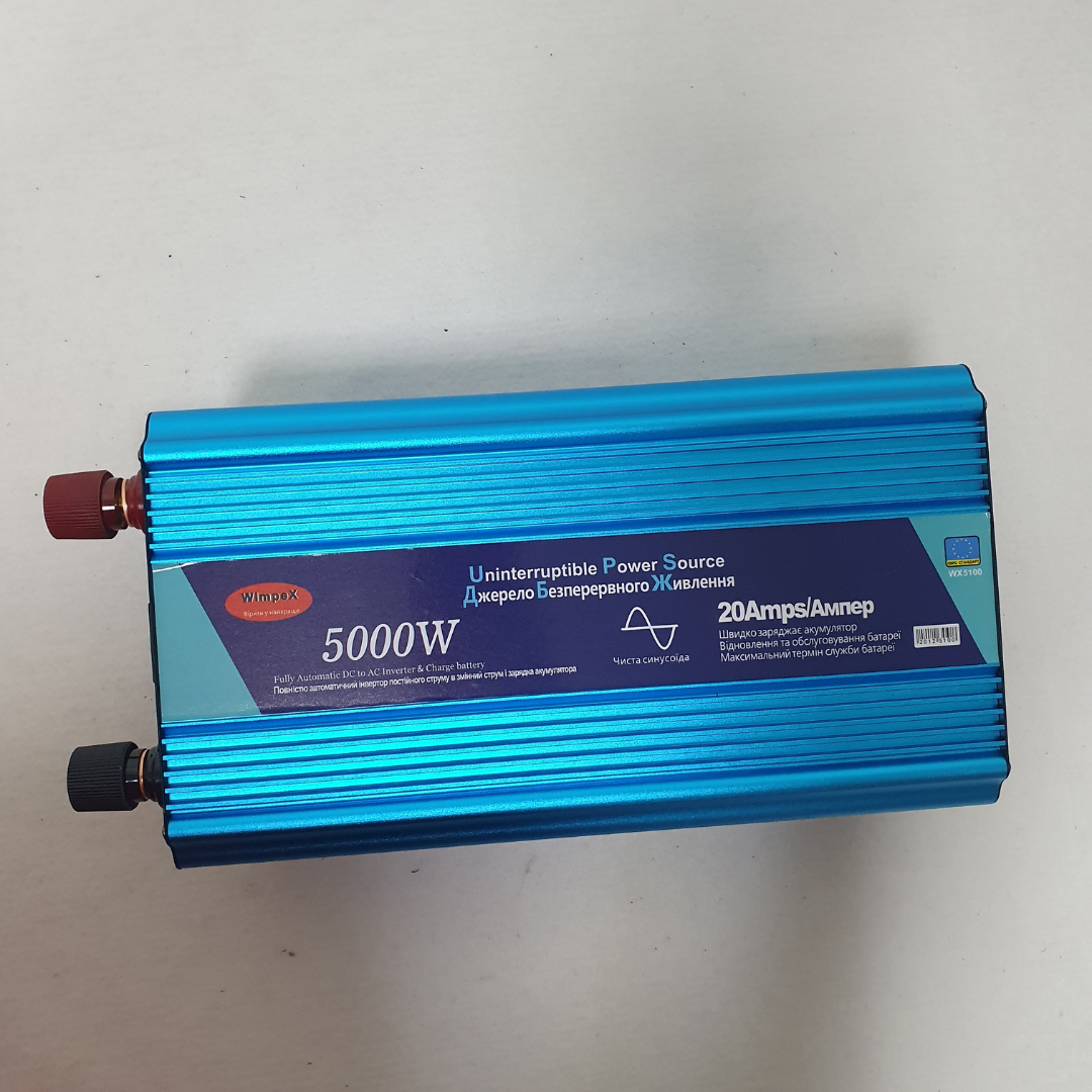 Автомобильный инвертор Power Inverter Wimpex 5000W с чистой синусоидой и защитой от перегрузки (X51-W00)