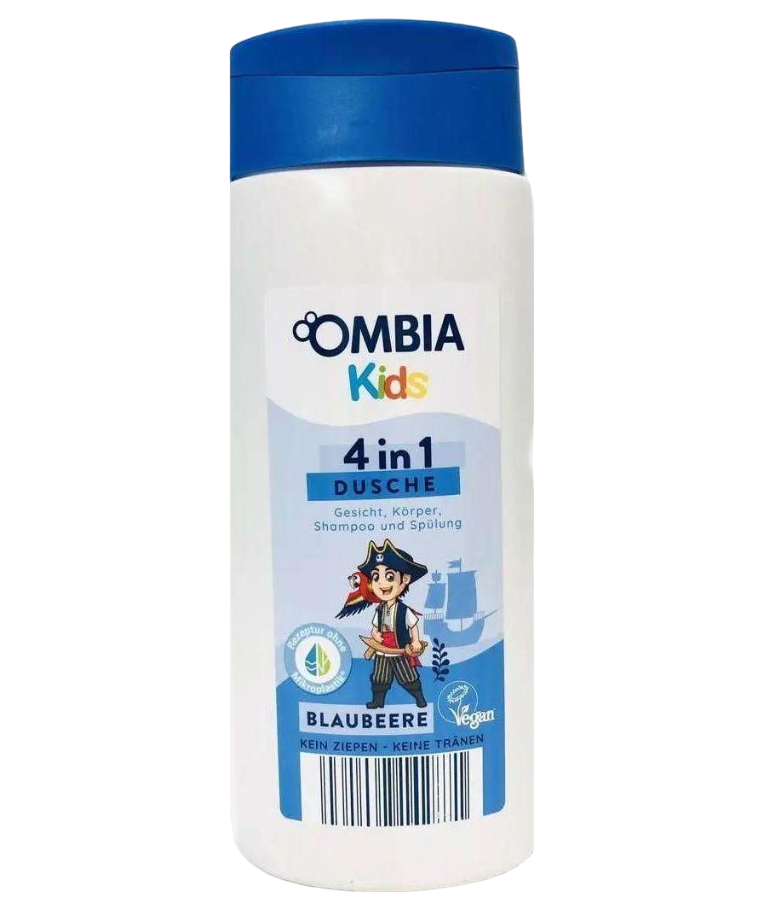 Шампунь-гель для душа детский Ombia Kids Blaubeere 4в1 300 мл (14089)