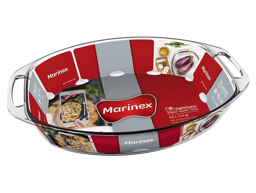 Деко жароміцне скляне з ручками Marinex для випікання 4,2 л (6665)