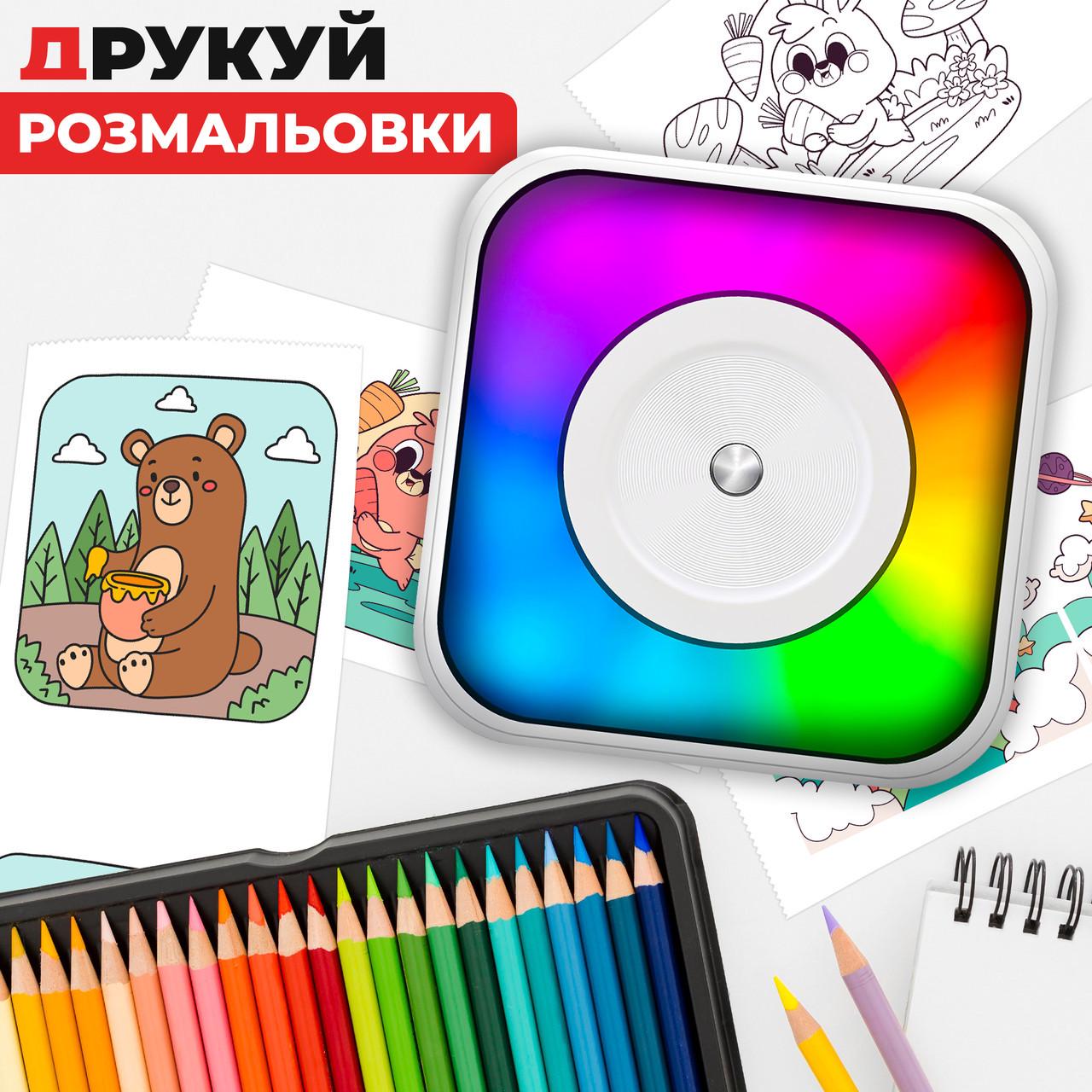 Термопринтер Bluetooth JETIX Mini Printer Student 2 с термобумагой - фото 6