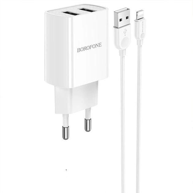 Зарядний пристрій Borofone BA53A Lightning 2USB 2,1A (20490348)