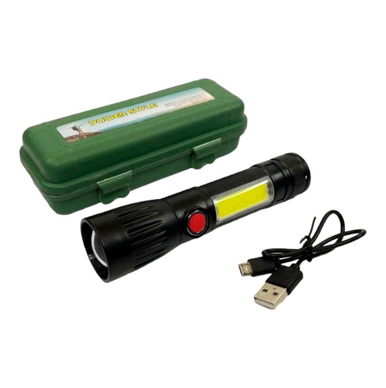 Фонарь ручной X-Balog BL-645S-XPE+COB ЗУ microUSB (250547)