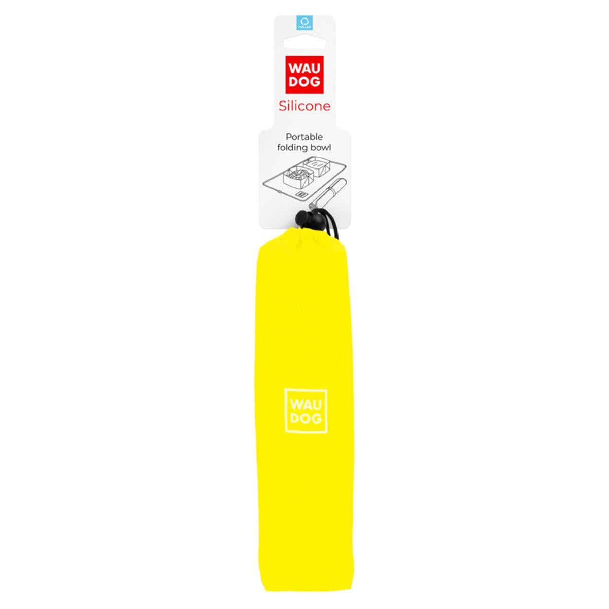 Миска складная WAUDOG Silicone 385х230х50 мм Желтый