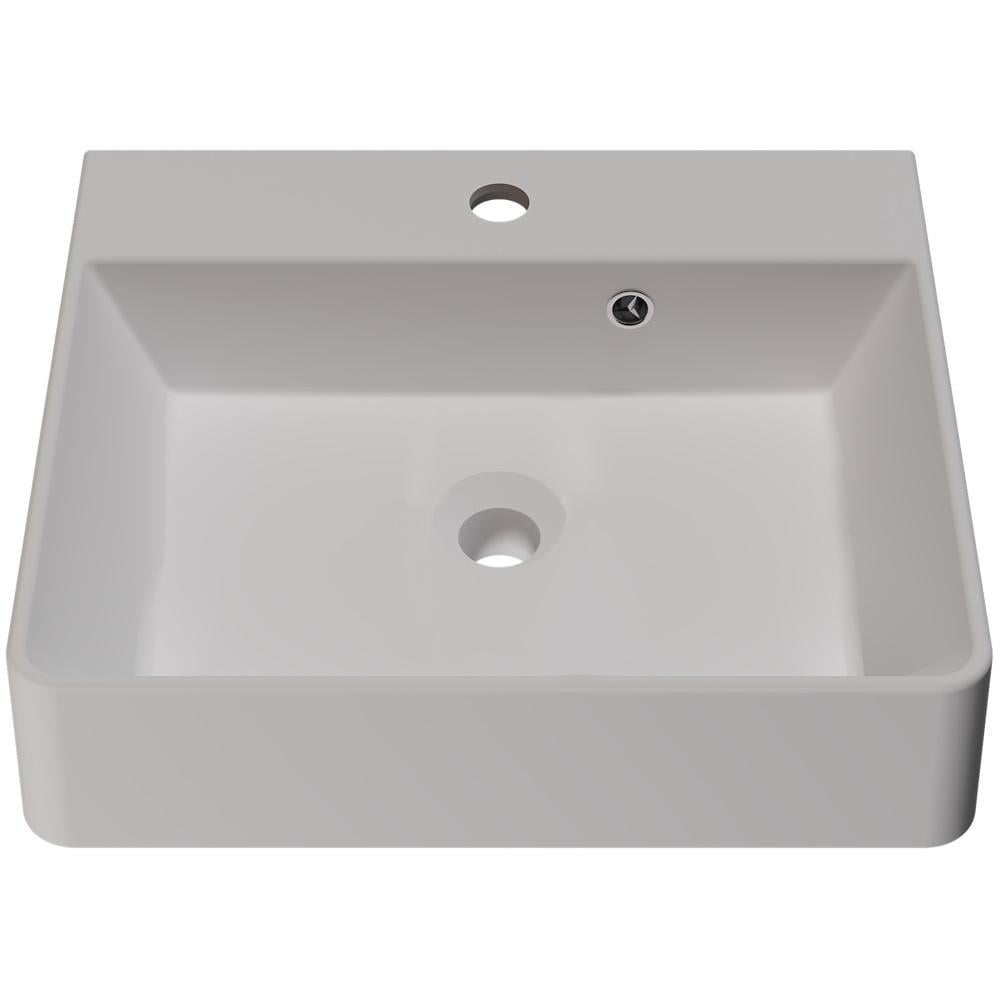 Раковина глянцевая накладная Amidicon Solo 50 500x430 мм из литого камня (AMD-SOLO_50_HL)