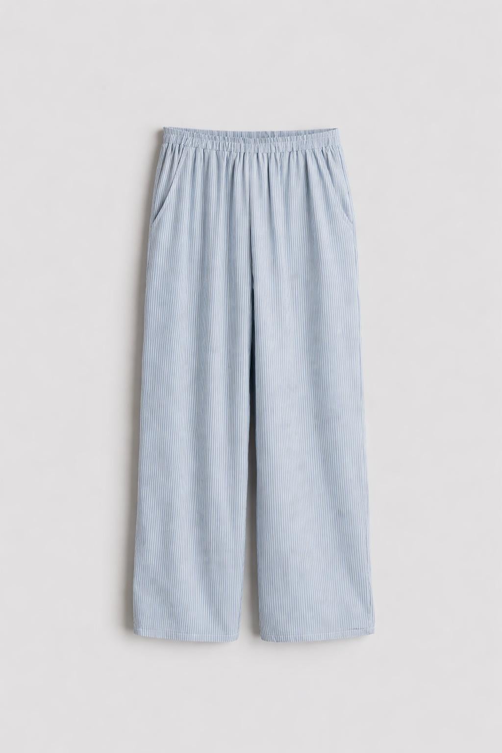 Брюки H&M Полоски 146 см Голубой (1269479)