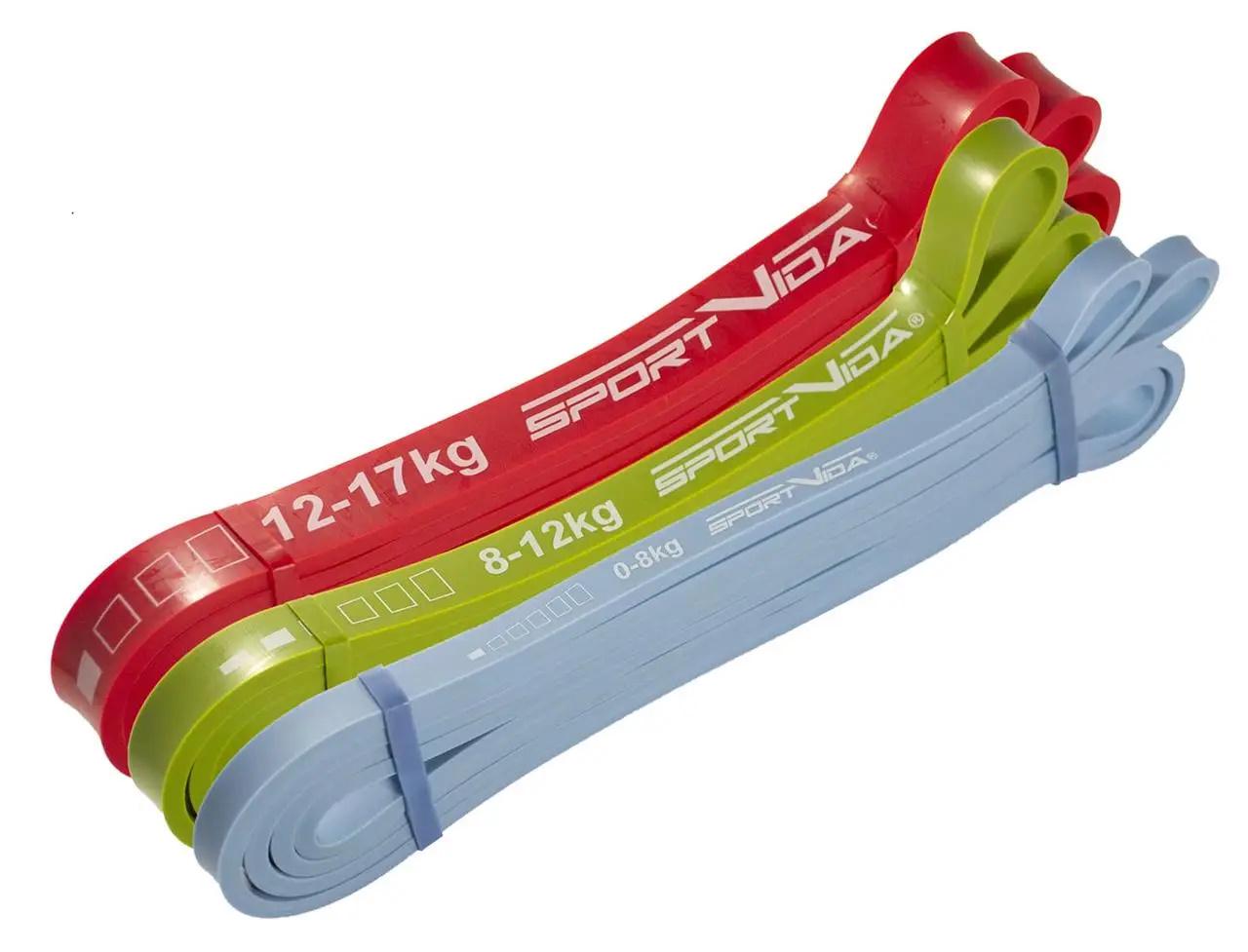 Эспандер-петля резина для фитнеса и спорта SportVida Power Band 3 шт. 0-17 кг SV-HK0190-1