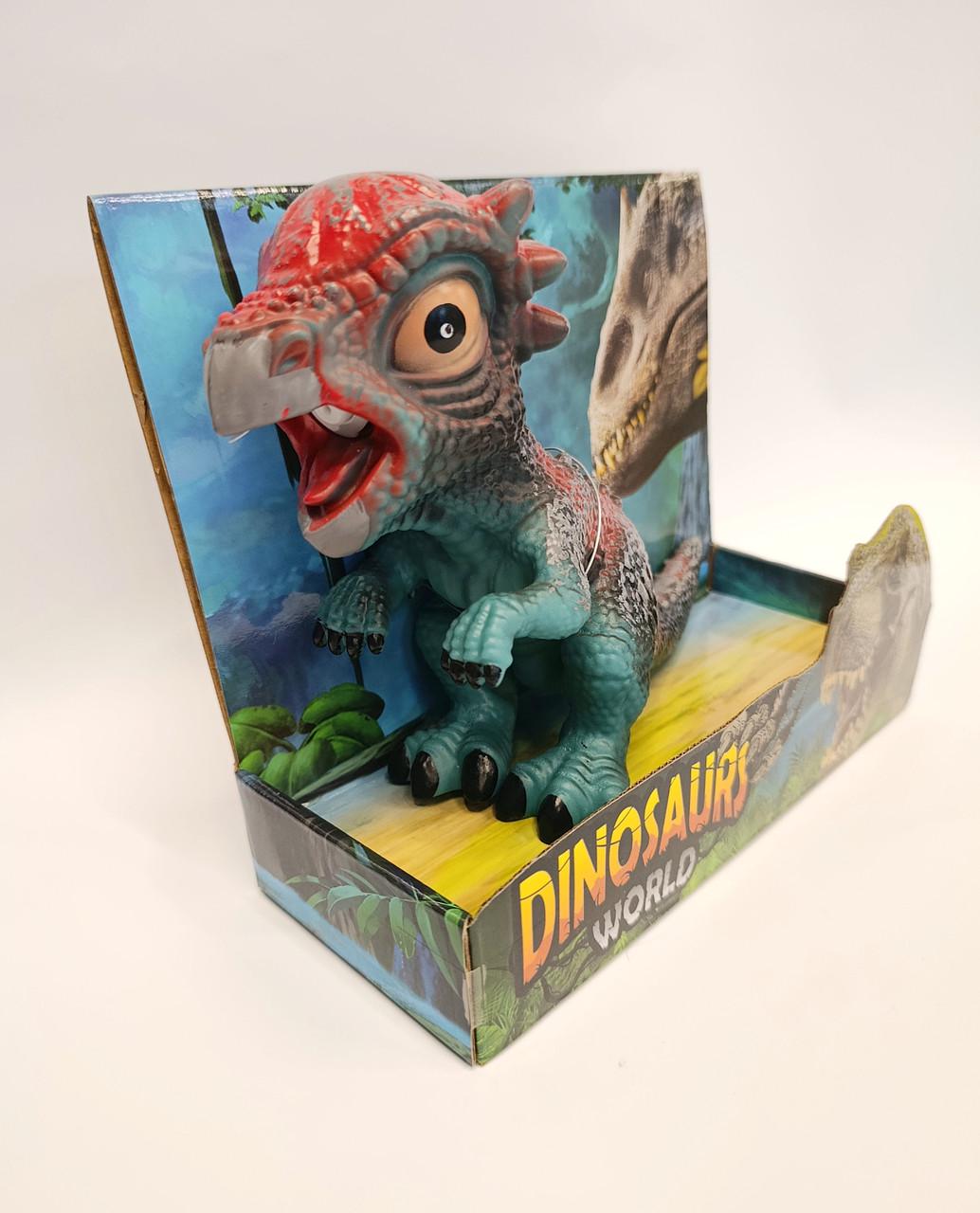 Игрушка резиновый динозавр с пискавкой - фото 2 Игрушка резиновый динозавр с пискавкой - фото 2