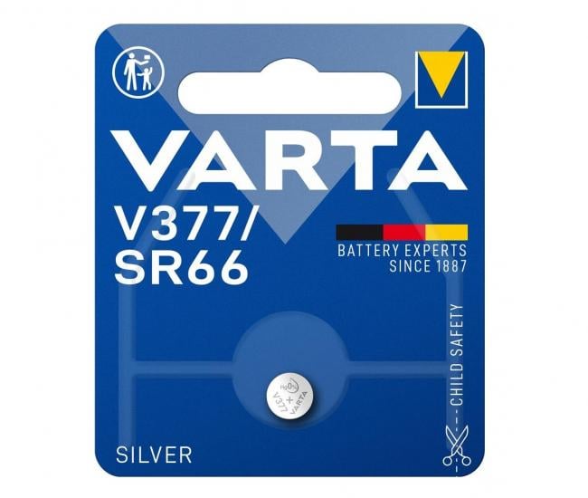 Батарейка срібно-цинкова Varta V377 (ERC-00377101401)