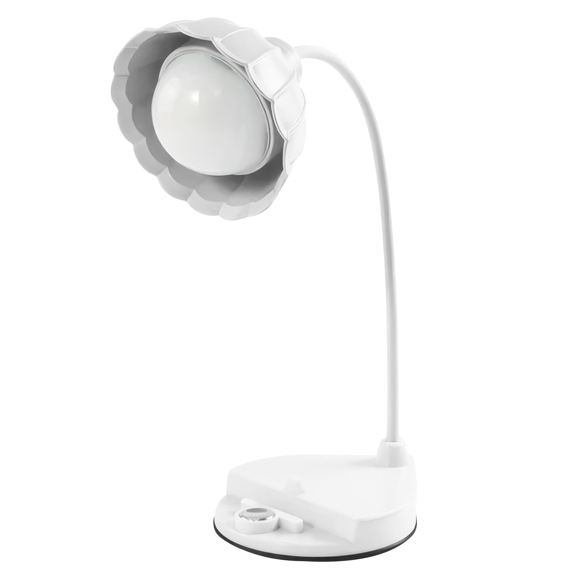 Настільна акумуляторна лампа Sensor Table Lamp Квіточка LD3060B Білий (HA-33)