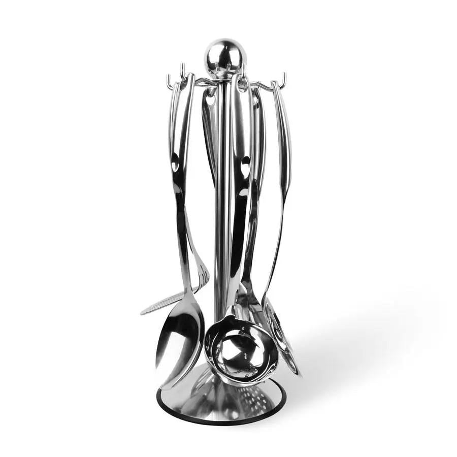 Набор кухонных принадлежностей на стойке из нержавеющей стали (MR-1540)