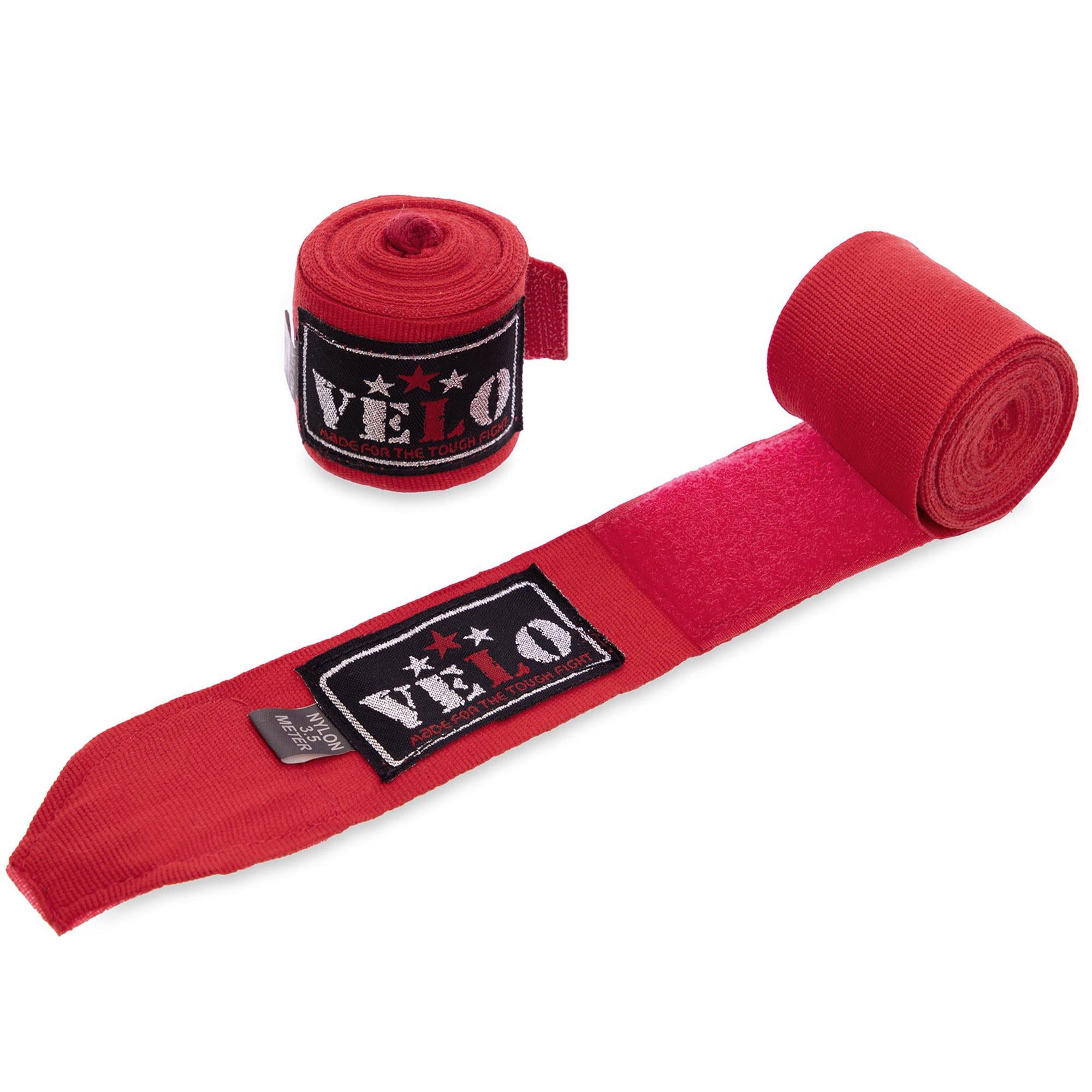 Бинты боксерские VELO AIBA 4080-3.5 3,5 м Красный (6936116104442)
