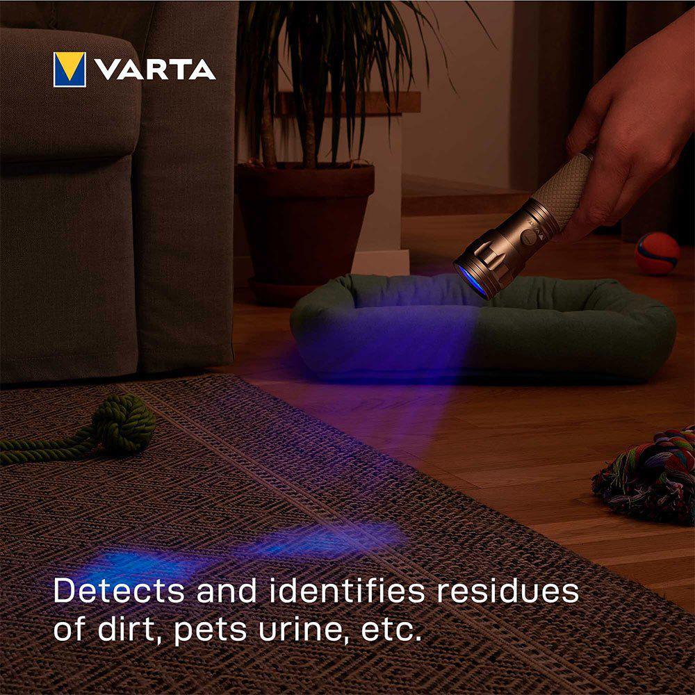 Фонарик ультрафиолетовый Varta 14UV Leds UV 395-400nm 118х33мм (15638) - фото 6