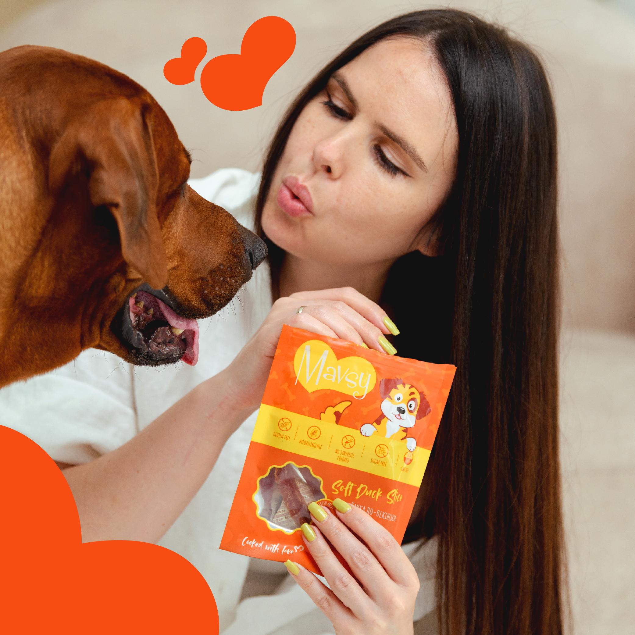 Ласощі для собак MAVSY Soft Duck Slice for dogs Качка по-пекінські 100 г (13501976) - фото 6 Ласощі для собак MAVSY Soft Duck Slice for dogs Качка по-пекінські 100 г (13501976) - фото 6